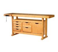 Outifrance Établi 0013117 en bois - Caisson 6 tiroirs/1 porte - 1,75 m