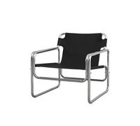 OUTIFUOTPP Canapé Simple Chaise Design Bauhaus décontractée en Acier Inoxydable Selle café Accessoire de tir(Black)