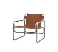 OUTIFUOTPP Canapé Simple Chaise Design Bauhaus décontractée en Acier Inoxydable Selle café Accessoire de tir(Brown)