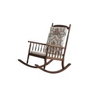 OUTIFUOTPP Chaise à Bascule française rétro en Bois Massif, Chaise paresseuse de Salon, Longue, Chambre Coucher for Adulte, canapé Loisirs avec Balcon, Usage Domestique(Rocking Chair)