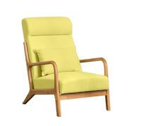 OUTIFUOTPP Chaise d'appoint rétro Moderne, canapé du Milieu siècle, Cadre en Bois Massif, Oreiller de Taille, Chaise Club Lounge, 26"(High Back Green)