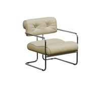OUTIFUOTPP Chaise Longue Moderne du Milieu siècle - Canapé Simple Minimaliste Italien avec Cadre en Acier Inoxydable(Black)