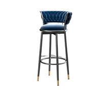 OUTIFUOTPP Nordique lumière Luxe Loisirs Chaise de Bar Maison créative Confortable Dos Haut Pied Salle à Manger Moderne tabourets(Model 5)