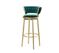 OUTIFUOTPP Nordique lumière Luxe Loisirs Chaise de Bar Maison créative Confortable Dos Haut Pied Salle à Manger Moderne tabourets(5pcs White)