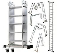 OUTIGO Échelle polyvalente Échelle multifonctionnelle Échelle pliante Échelle télescopique Échelle à cadre en A 4x5 572 cm Échelle simple Échelle double Échelle ménagère Échelle en aluminium