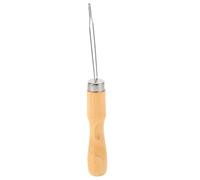 Outil à Boutons 2 Pièces Manche en Bois Acier Inoxydable Beige | Aide à Fermeture, Prise Facile et Légère, pour Seniors et Personnes à Mobilité Réduite
