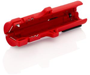 Outil à dégainer pour câbles plats 12mm et ronds D4 - 13mm - 125mm - Sur carte KNIPEX - 1664125SB