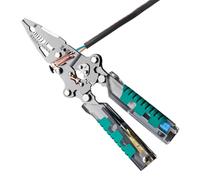 Outil à dénuder de fils, pince électrique avec testeur de tension - Tournevis robuste, éplucheur pliable portable pour l'entretien du câblage, communication, maison, électricien
