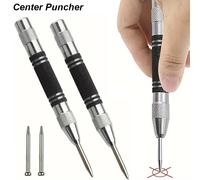 Outil à main automatique de menuiserie, perforateur central automatique, marqueur de trou, bois, métal, acier, charge à ressort, perceuse de noyau, localisateur, rapDuty, poinçon Center Punch 2pc
