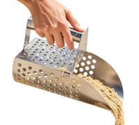 Outil à main en acier robuste de détection de métaux de sable | Spatule De Plage Tamis Bêche pour Rivières Eaux Peu profondes Piscines De Marée Sable Coquilles Roches et