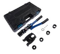 Outil à sertir Contour U 16-20-25-32 Set Outil à sertir avec tête pivotante à 360° pour tube cuivre, tube inox, tube inox, inserts à mâchoires U Hopzty