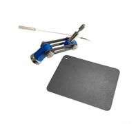 Outil à souder électronique, pointe plaquée argent 0,8 mm avec base magnétique pour points de test PCB et fixation de puces (B)
