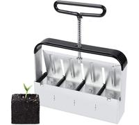 Outil Blocage Terre Jardinage 5cm - Presse Motte Semis avec Poignée Antidérapante pour Planter/Transplanter/Serre