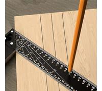 Outil carré de charpentier - Règle d'angle en acier inoxydable - Règle carrée réglable - Équerre combinée - Outil carré (40 cm)