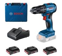 Outil combiné sans fil BOSCH GSB 185-LI avec 3 batteries de 2,0 Ah en mallette 0615990N1Z