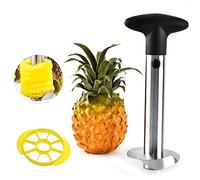 Outil Coupe Ananas Inox 201 Trancheur Éplucheur Retire Yeux Multifonction Accessoire Cuisine Noir lame épaissie