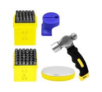 Outil d ' estampage en métal pour lettres et chiffres de bijoux, 3 | Plateaux de tampons organisés pour lettres et chiffres, perforateurs en acier pour chiffres et lettres