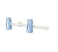 Outil D'accrochage de Tableau avec Conception à Double Clip (BLUE) | Bulle de niveau intégrée, construction ABS, échelle de mesure claire, projets de bricolage à domicile, miroirs, cadres