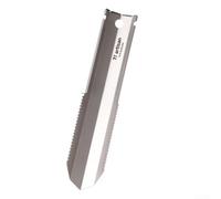 Outil de Bêchage Serré 30g pour Camping Randonnée | Acier TA-1 pur, pour bord dentelé tranchant, design courbé, ultra-léger 30g, idéal désherbage