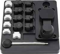 Outil de cintrage en anneau - Cintreuse manuelle - Matrices multi-tailles 60° 90° - Pour la fabrication de bijoux en métaux tendres <3 mm : or, argent, cuivre - Acier - Noir