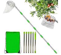 Outil de collecte de fruits, outils de quincaillerie de jardin agricole avec tige télescopique extensible, outils de matériel de jardin agricole, ramasse-fruits portable Lnhgh