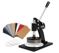 Outil de coupe d'échantillonnage de tissu, surface de 100 cm², épaisseur | Poinçon de test de poids textile, échantillonneur rond manuel, ensemble de découpe 112 mm, tissu papier cuir ou carton