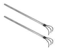 Outil de Cueillette de Champignons Compact 2 Pièces, Râteau | Doux pour Feuilles Mortes, Poignée Ergonomique, Trois Griffes, Léger, pour Zones Boisées et Randonnées
