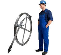 Outil de débouchage de serpent de 4.9m 7.9 11 30 40 44 46 m avec tête d'impact puissante et support de rangement, câble en acier robuste for conduite d'égout plate extérieure(L 100FT/30.5M)