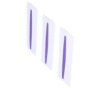 Outil de Décoration de Gâteaux 3 Pièces - Lissez et Décorez les Gâteaux avec un Glaçage Ergonomique Plus Lisse ; Spatule à Glaçage et Peigne Grattoir à Gâteau en Plastique de
