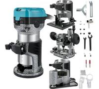 Outil de défonçage VEVOR, 710 W Défonceuse pour le travail du bois avec 3 pinces de serrage, Outil de défonçage pour le travail du bois avec base fixe & plongeante & inclinable & décalée, Défonceuse p