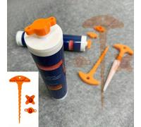 Outil de déverrouillage du pistolet à mastic en silicone, adaptateur incliné pour buse de mastic en silicone. Empêche le séchage et le colmatage du mastic, s'adapte aux tubes de silicone standard, idé