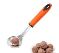 Outil de fabrication de boulettes de viande | Pelle ergonomique à long | Cuillère à boulettes de viande en acier inoxydable pour purée de pommes de terre, petit déjeuner, préparation des aliments