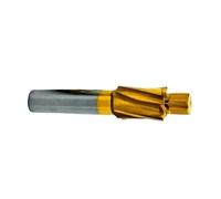 Outil de fraisage de rainurage pilote Fraise à chanfreiner HSS, foret pilote rainurer, 4 goujures, revêtement, outil de fraisage M3-M20(Gold,4.2x8mm)