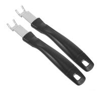 Outil de levage de grille de barbecue pour barbecue Kamado - Pince de grille robuste en acier inoxydable pour enlever les grilles de cuisson chaudes en toute sécurité - Noir 20 cm (4)