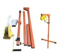 Outil de levage pour climatisation extérieur, support portable + treuil | Outil de levage portable pour installation de climatiseur - Bracket + Treuil pour montage pratique en extérieur
