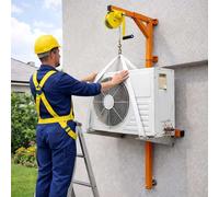 Outil De Levage pour Installation De Climatisation, Treuil Manuel avec Support, Treuil Manuel pour Grue Extérieure, Palan Manuel pour Montage,001,15M