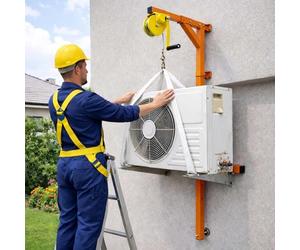 Outil De Levage pour Installation De Climatisation, Treuil Manuel avec Support, Treuil Manuel pour Grue Extérieure, Palan Manuel pour Montage,001,10M