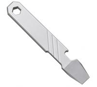 Outil de levier EDC en titane - Prybar de poche de 10,2 cm avec décapsuleur, tournevis à tête plate, ouvre-boîte et grattoir - Outil multifonction compact pour un transport quotidien