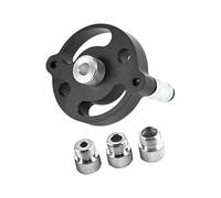 Outil de menuiserie, gabarit de cheville centrale, lot de trois pièces noir | Guide de perçage professionnel en aluminium pour trou droit