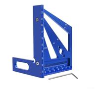 Outil de mesure carré de charpentier en alliage d'aluminium, règle de disposition métrique et en pouces avec marquages gravés de précision, équerre multi-angles pour le marquage et la mise en page