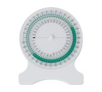 Outil de mesure de mouvement Inclinomètre à bulles pour physiothérapie avec affichage précis des degrés pour le cou, les épaules, les hanches, les poignets et la colonne vertébrale (vert)