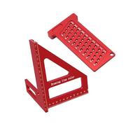 Outil de mesure léger de menuisier, outil multifonction, règle triangulaire en aluminium avec design en T et bords lisses, mesure des trous en T pour le travail du bois