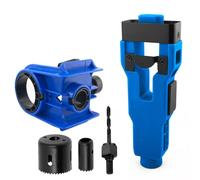 Outil de mortaisage pour gâche de porte, kit d'installation de serrure | Gabarit de pose pour loquets de porte (portes standard de 1-3/4 po et 1-3/8 po) - Gabarit de positionnement,Blue