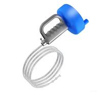 Outil de nettoyage de canalisations galvanisé pour dragage de tuyaux - Déboucheur en métal épais avec poignée antidérapante pour coudes en forme de S U L, jusqu'à 10 m de longueur (3 m)