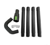 Outil de nettoyage de gouttière, 1 ensemble avec 4 extensions, kit de fixation pour souffleur de feuilles, buse rotative à 360° pour enlever les débris, entretien sûr du sol pour les propriétaires