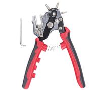 Outil de perforation pour le cuir, professionnel, rotatif à 360 degrés, perforateur de ceinture réglable avec 6 tailles de trous pour l'artisanat du cuir, bricolage, acier