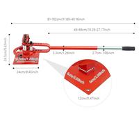 Outil de pliage de tubes hydraulique manuel - Acier robuste - Angle de pliage de 0 à 200° - Pour presse plieuse - Rouge