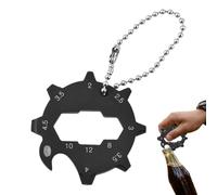 Outil de poche - acier inoxydable 11 x 1 porte-clés multifonctions 4 x 4 * 0,35 cm mini outil combiné | Mini-gadgets portables | ouvre-bouteille tournevis ensemble d'outils d'extérieur | Po