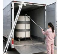 Outil de récupération de la portée du camion Cargo Grabber, Crochet de bêtette de camion en acier inoxydable, Tente de traction de grenier télescopique avec poignée antidérapante(Silver,2.1m(83in))
