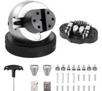 Outil de réglage de gravure - 34 pièces de fixation - Kit complet d'étau à bloc de 5 pouces - Étau à bille pour gravure - Base en caoutchouc & Mâchoires réglables - pour la bijouterie et la petite pla